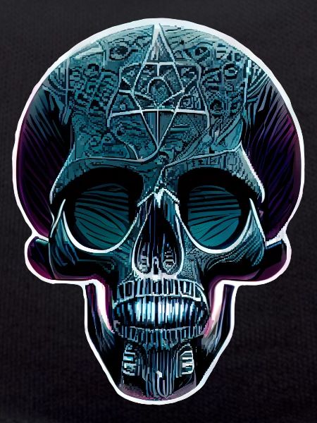 blue skull