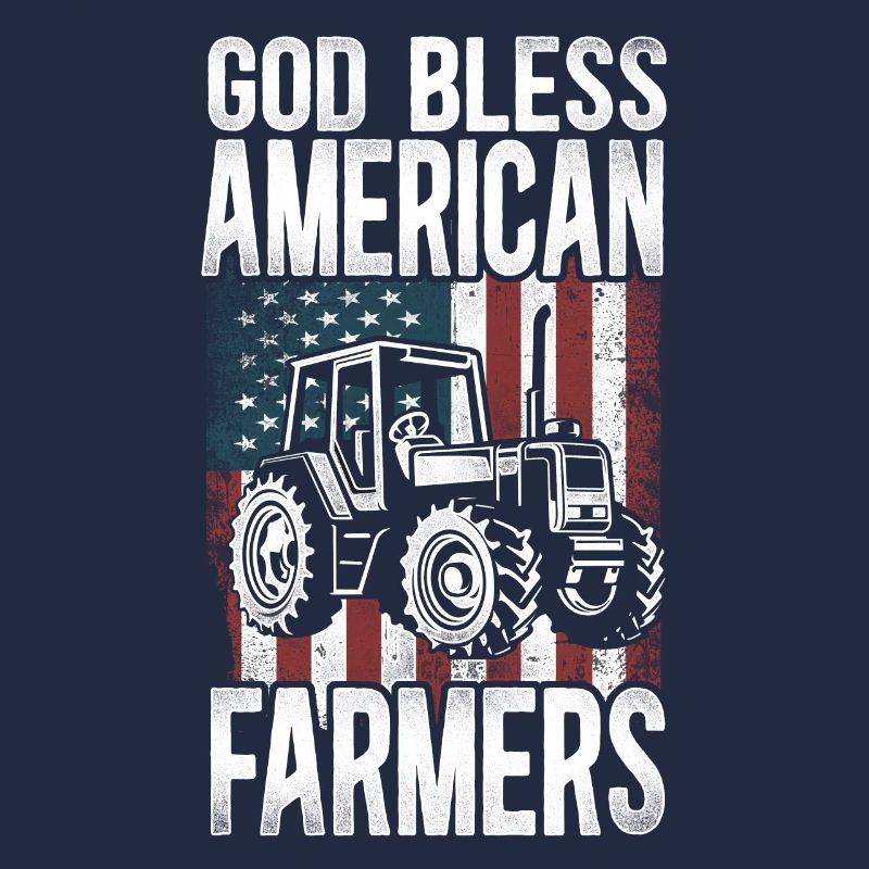 Farming Farmer Us American Flag