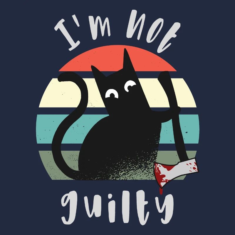 Je suis innocent, chat avec hache