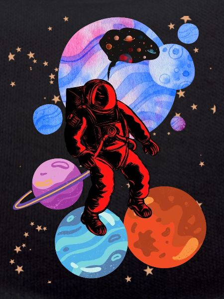 Astronaute Stencil Styles