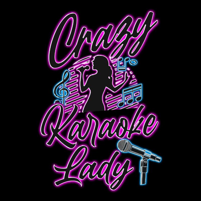 Karaoke Singer 80s Retro Crazy