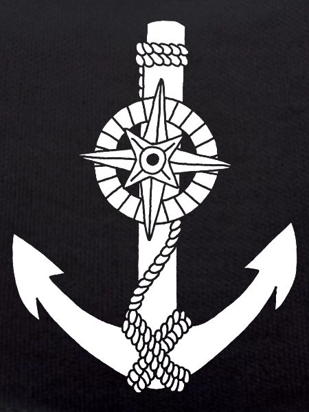 White anchor compass