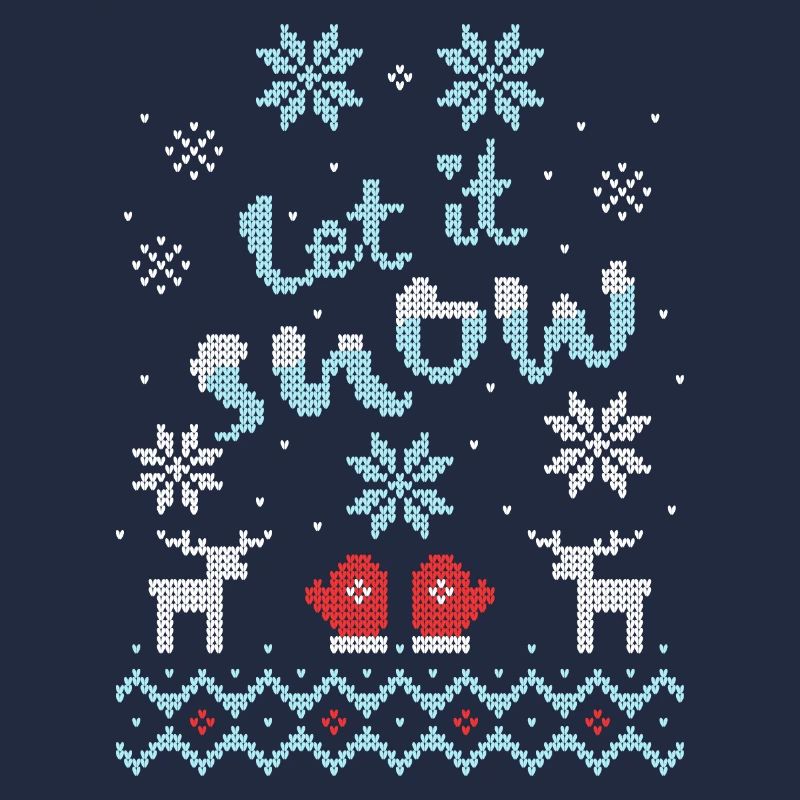 Let it Snow Pull de Noël moche Flocons de neige