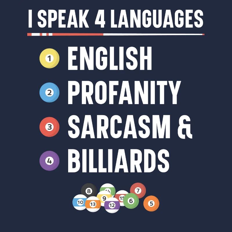 Billiards Pool Player Ball I Speak
