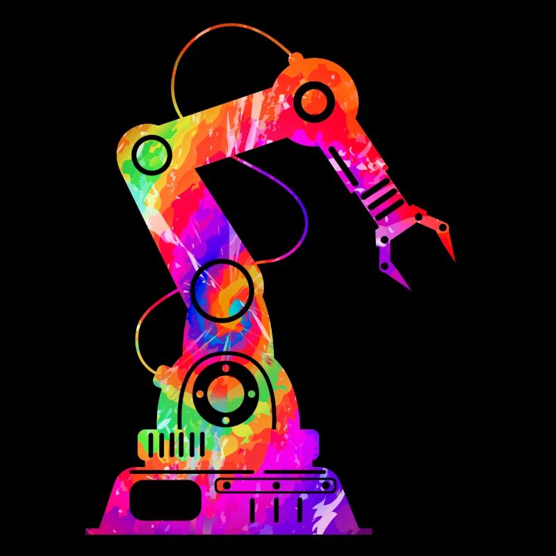 Robot Robotics Engineer Tie Dye