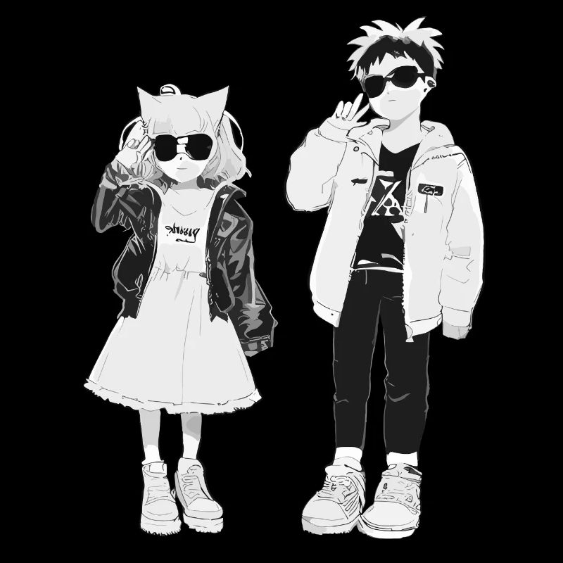 Japanische Coolness in Schwarz-Weiß