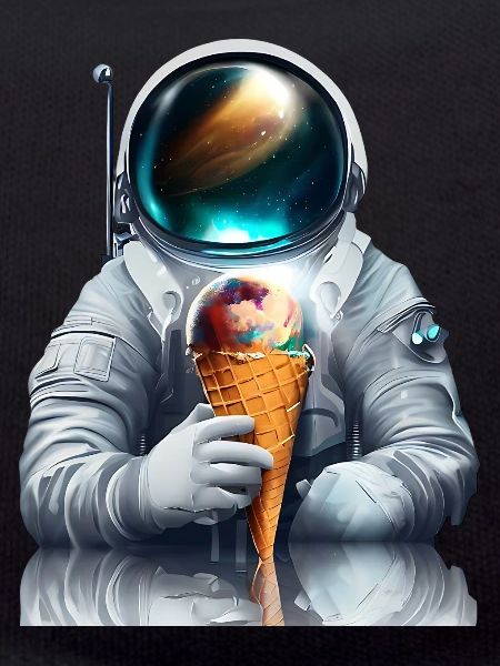 Waffle Ice Cream Astronaut