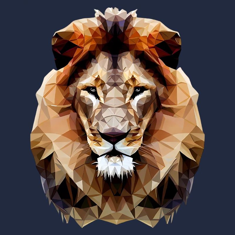 Moderner Polygon Löwe