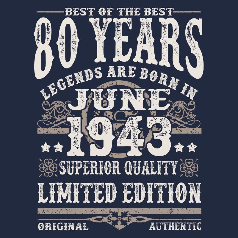 Born in Juni 1943 - 80 years old
