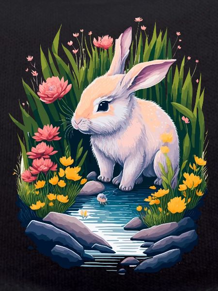 Belle illustration d’un lapin