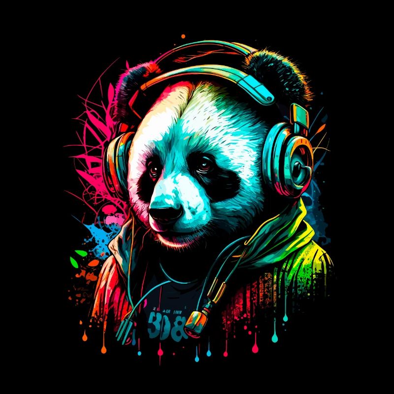 Ours panda abstrait