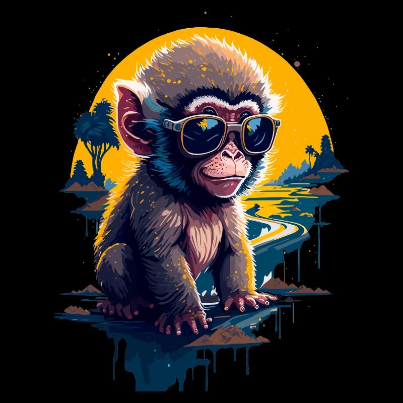 Cooler Affe