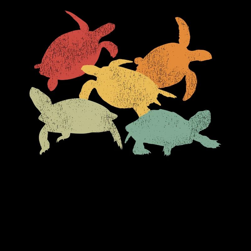 Sea Turtle Tortoise Retro Vintage