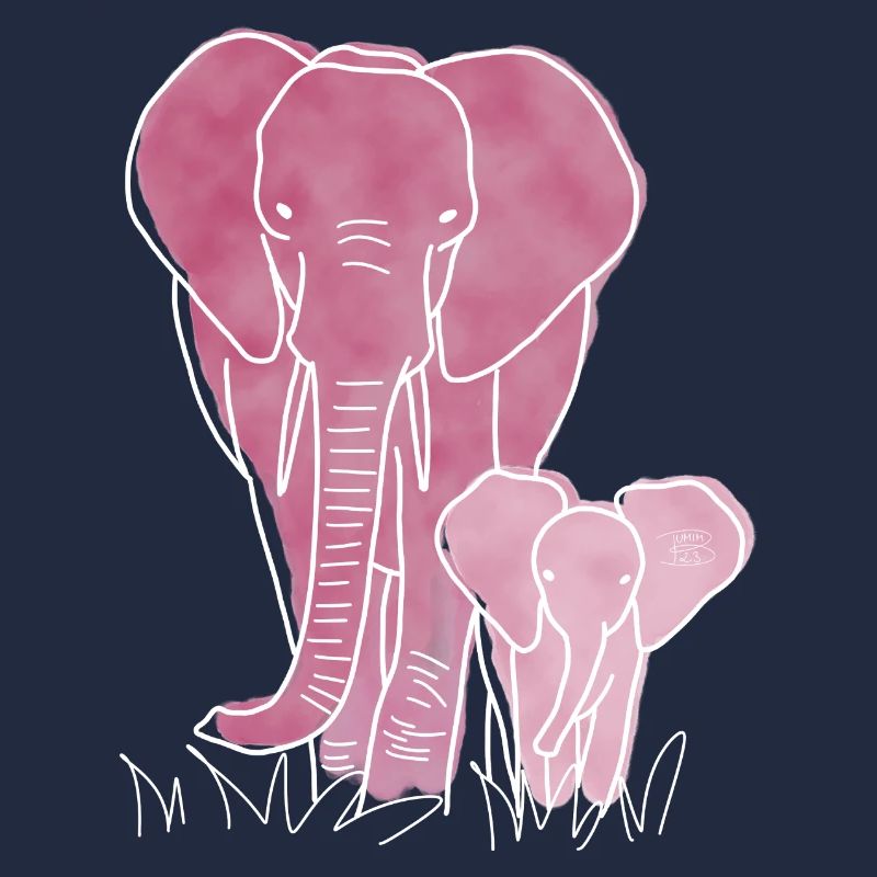 « Elephant », Boho Line Art Design, série « Big 5 »