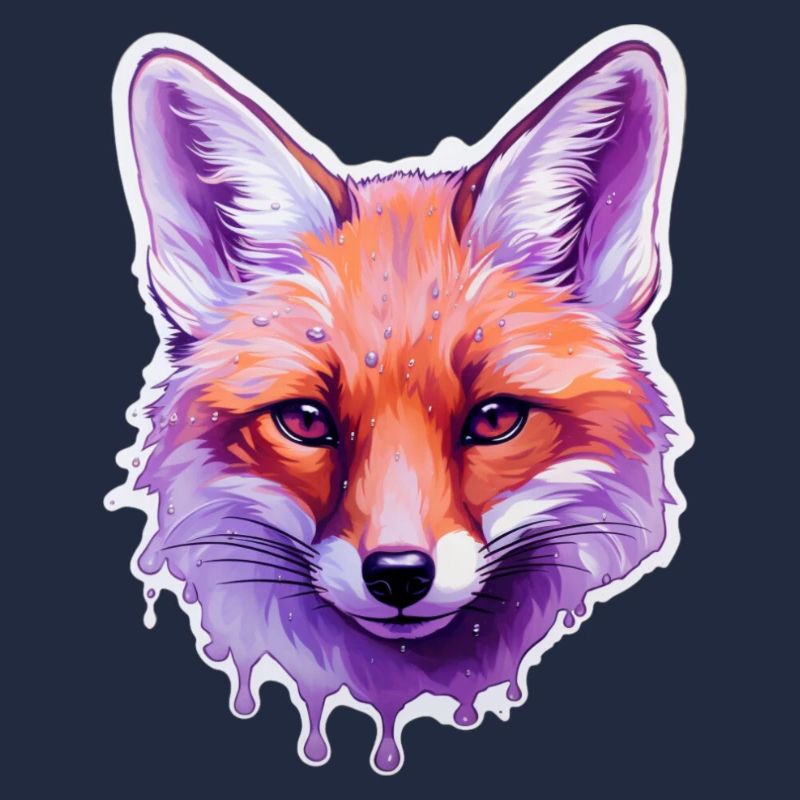 Tête De Renard Coloré