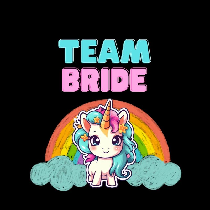 "Team Bride" Einhorn-Design