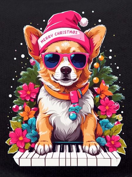 Dog with Piano
