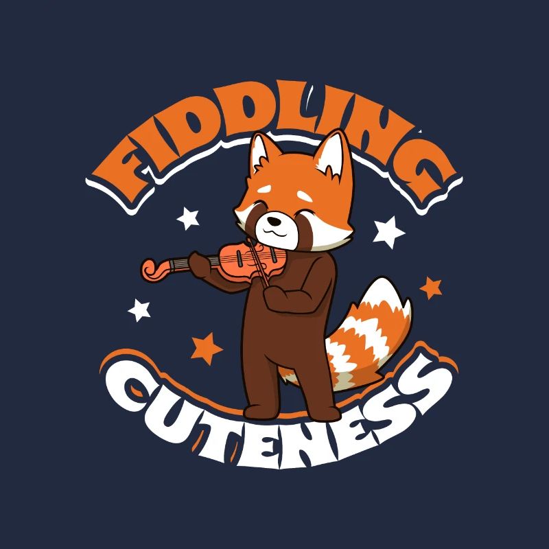 Fiddling cuteness - Red panda on the violin