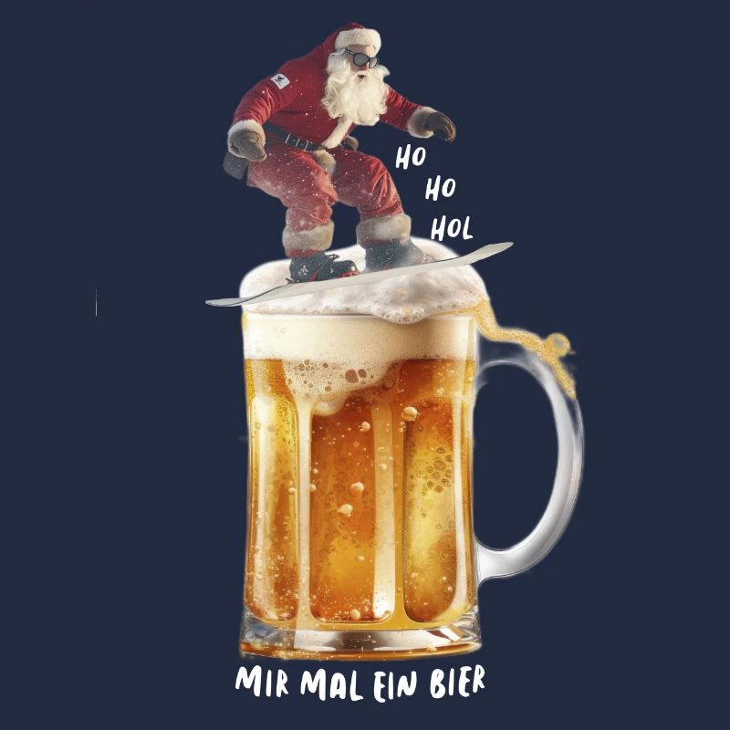 Ho Ho hol mir mal ein Bier Weihnachtsmann Surfen