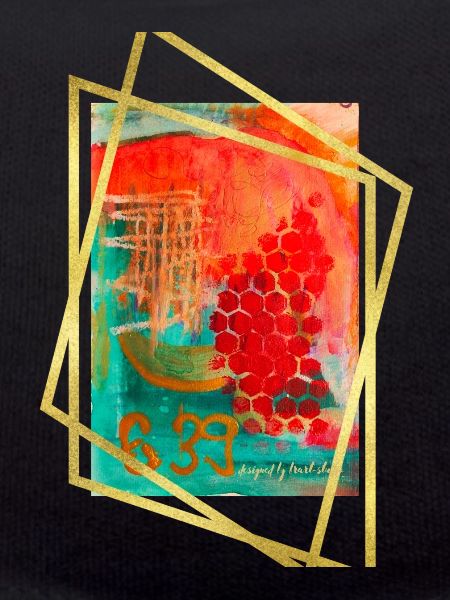 Abstract Fusion with Vibrant Hexagons