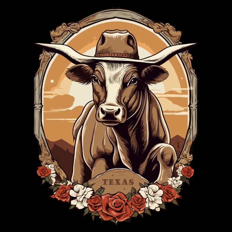 Cavalier de taureau du Texas