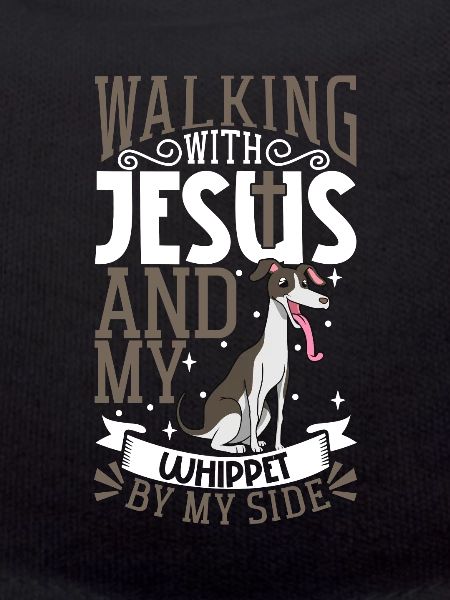 Jesus and Dog - Whippet