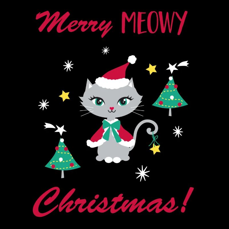 Chat de Noël ronronnant