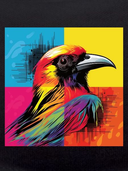 Vogelkunst: Pop-Art-Vogelgitter