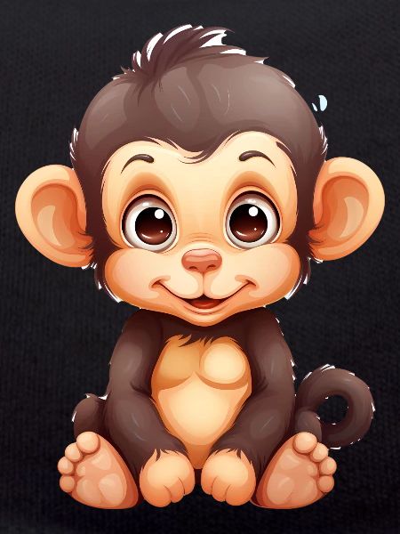 Bébé chimpanzé mignon