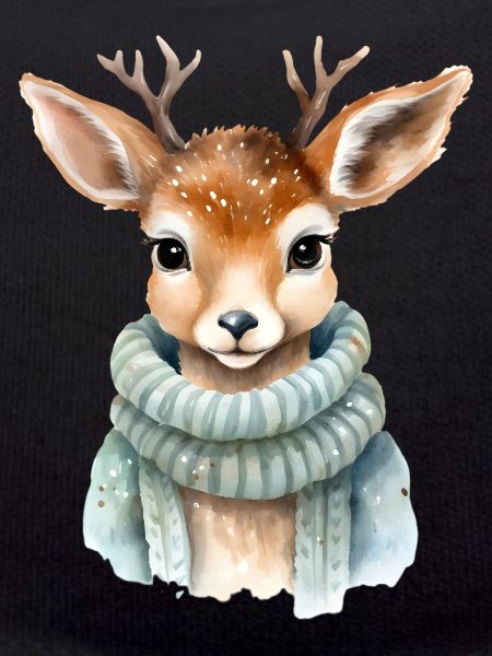 Fawn in winter coat
