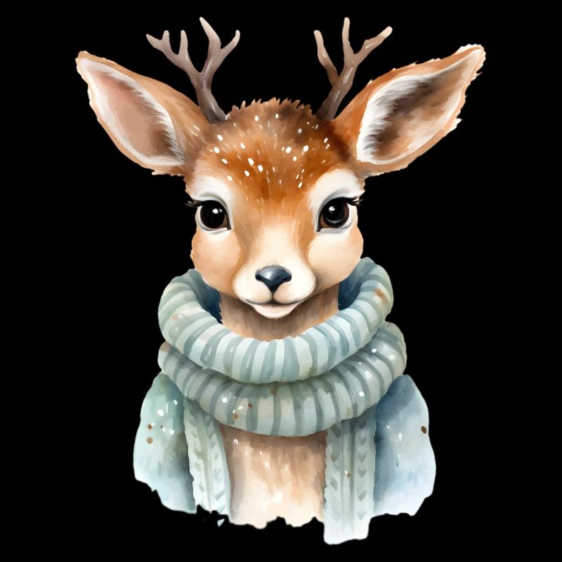Fawn in winter coat