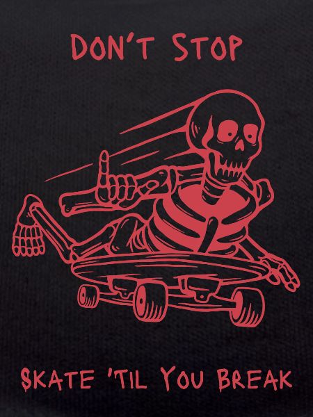 Skull Skeleton Skateboard Design
