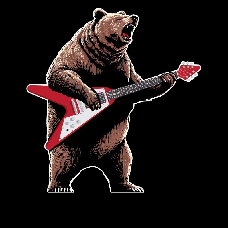 Bear spielt fliegenden V-Gitarrengitarristen