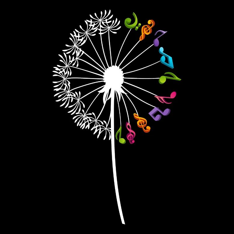 Musiknoten Löwenzahnblüten-Musiker