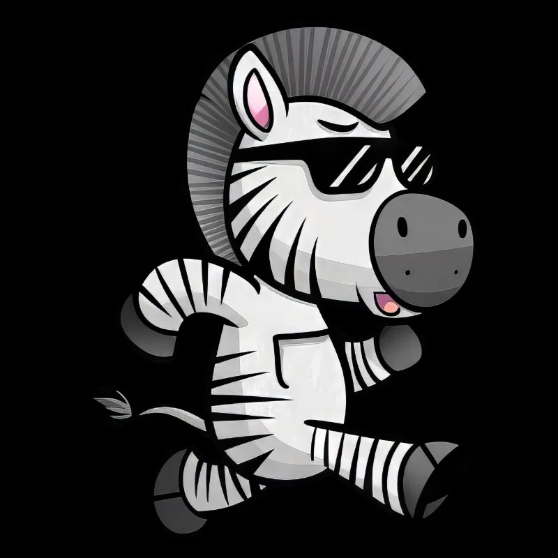 Zebra Marathon Runner Athlete Running