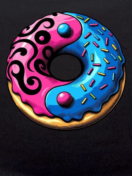 Yin Yang Donut Illustration