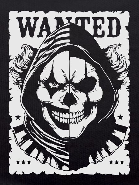Wanted Skull Pullover Hoodie Poster
