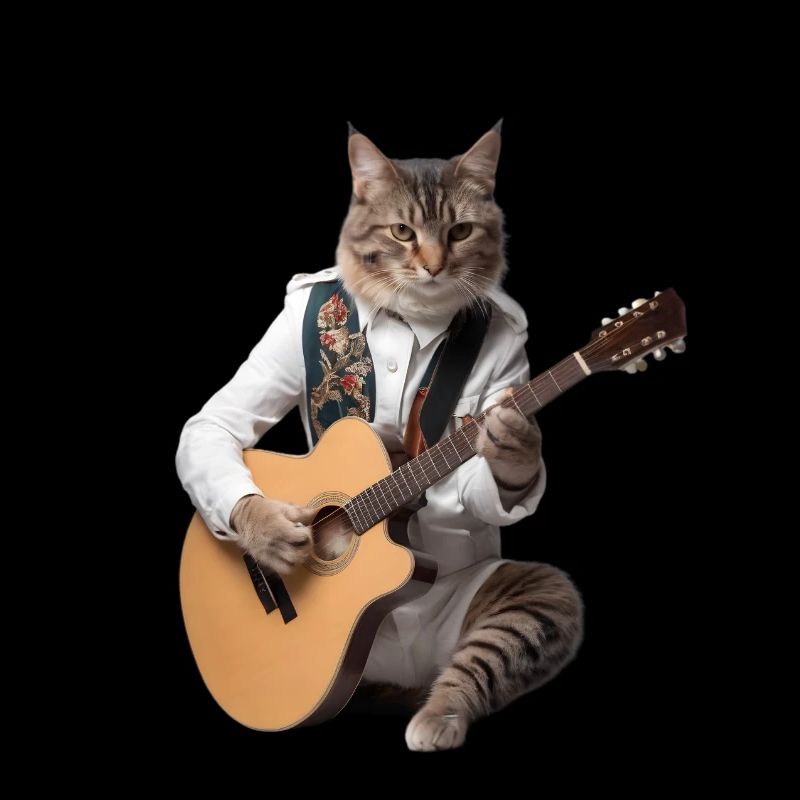 Chat guitare