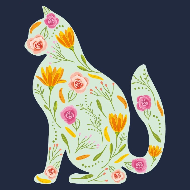 Florale Katze