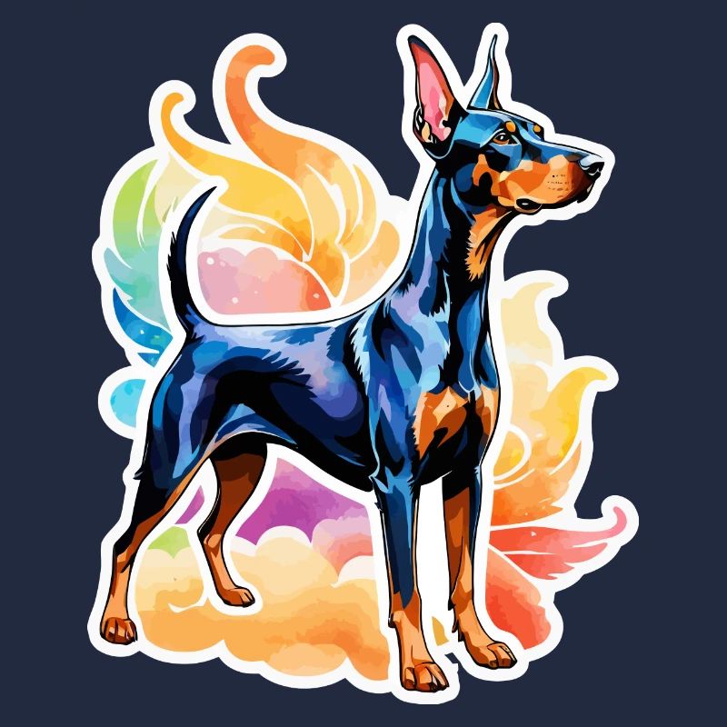 Doberman Aquarelles