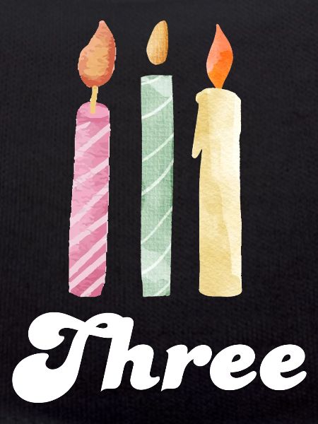 3rd Anniversary Candle