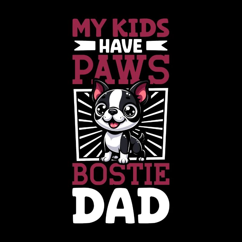 Papa terrier de Boston