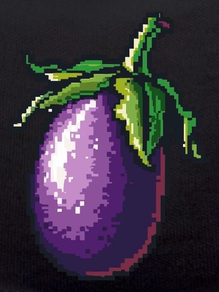Eggplant Pixel Icon