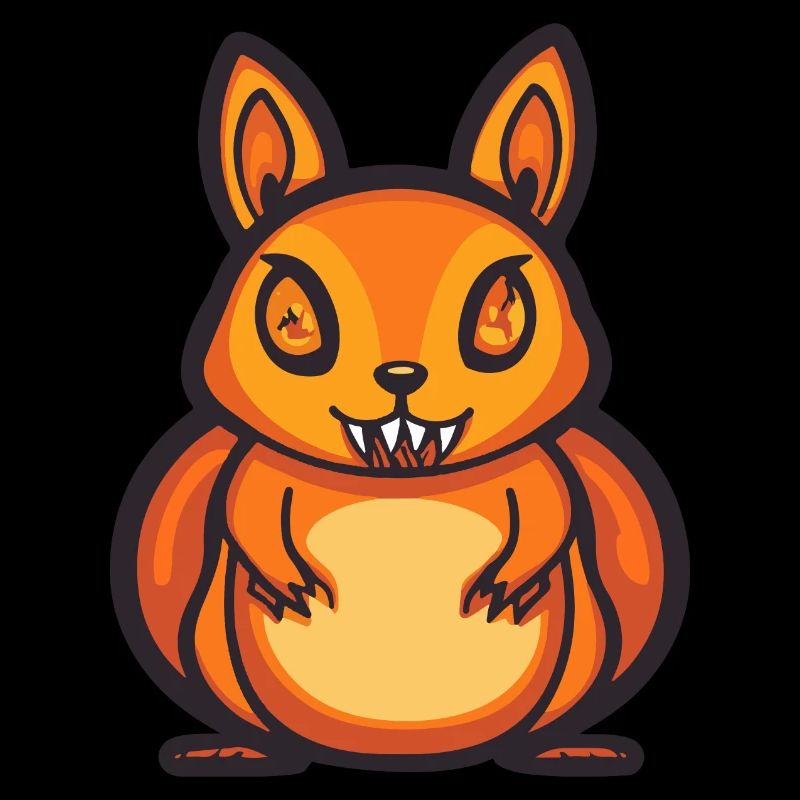 Eichhörnchen Halloween Comic Lustig