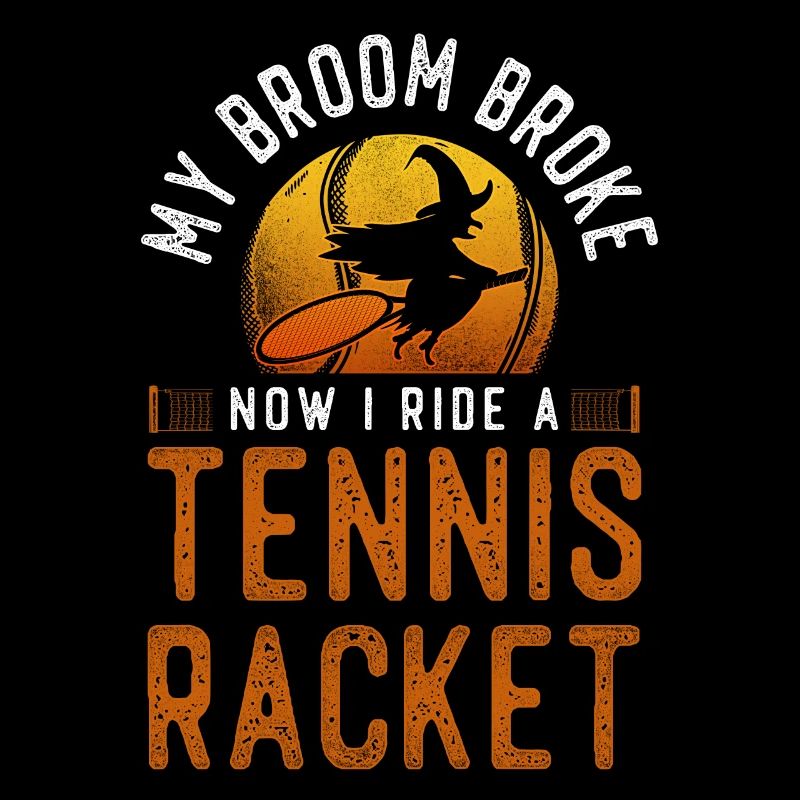 Funny Tennis Player Racket