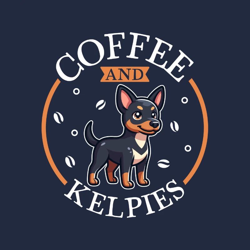 Kaffee und Australian Kelpie