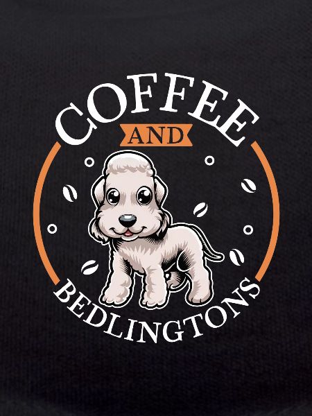 Coffee and Bedlington Terrier