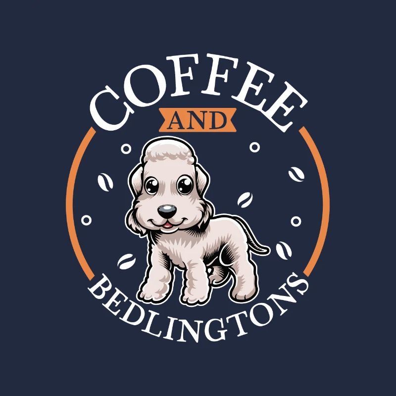 Kaffee und Bedlington Terrier