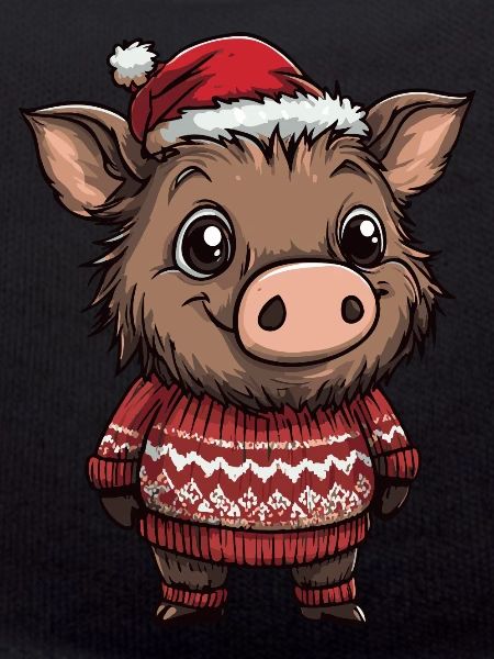 Cochon Noël Sanglier