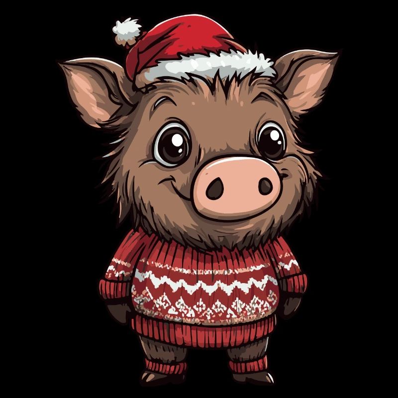 Schwein Weihnachten Wildschwein
